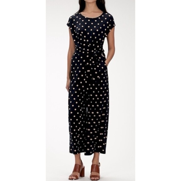 Banana Republic Print Tie-Front Cropped Jumpsuit - Picture 1 of 11